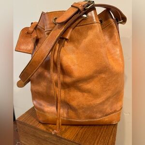 Vintage 1991 Polo Ralph Lauren Large Leather Bucket Bag